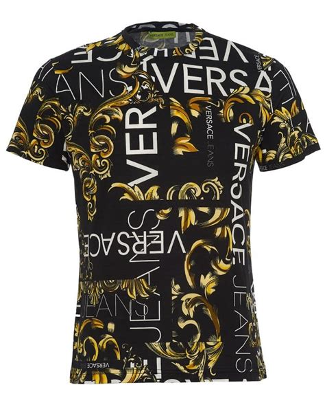 versace all over print t shirt|Versace formal shirts.